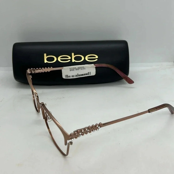 Bebe BB5155. Rose Gold.  53 16 140 Frames Case RXable NWT - Picture 4 of 7